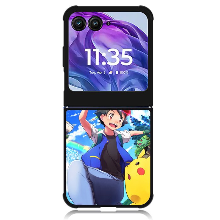 Pokemon Ash And Pikachu Motorola Moto Razr Plus 2024 , Moto Razr+ 2024 Case OV9392