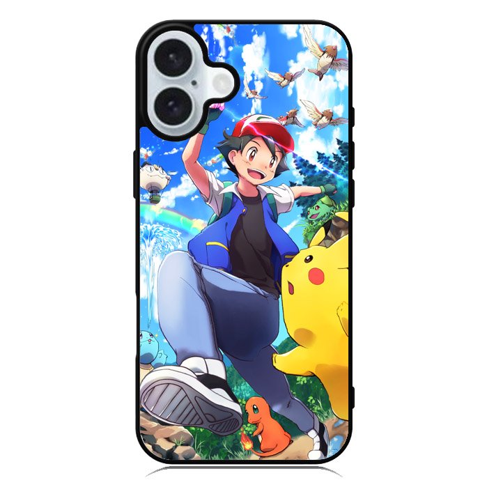 Pokemon Ash And Pikachu iPhone 16 Case QC9392