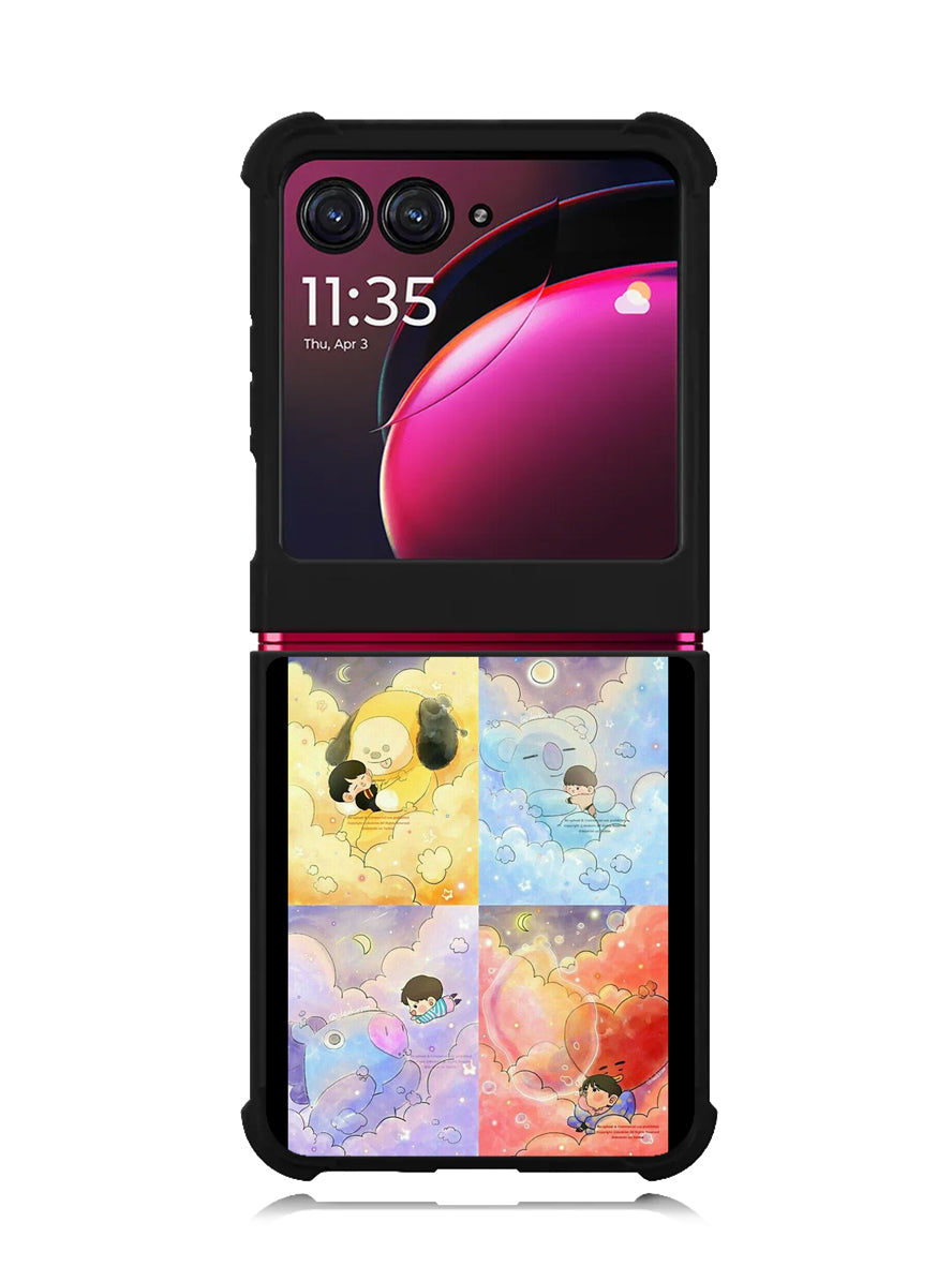 BTS Army BT21 Motorola Moto Razr Plus 2023 , Moto Razr+ 2023 Case OV9302