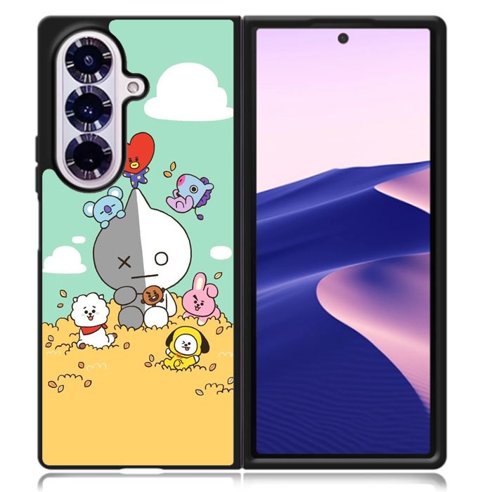 BT21 on the straw Samsung Galaxy Z Fold 7 Case OV9307