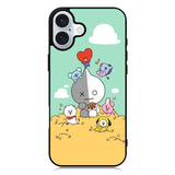 BT21 on the straw iPhone 16 Case QC9307