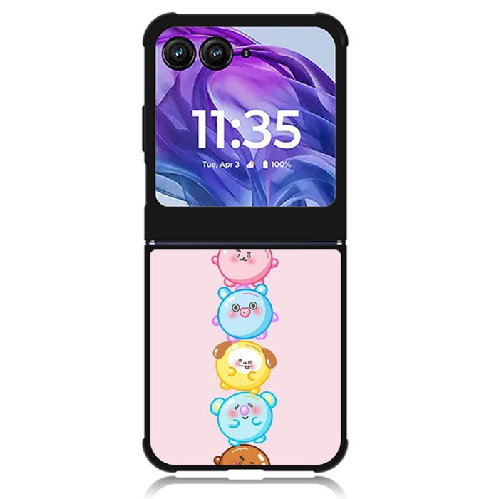 Kawaii Cute BT21 Motorola Moto Razr Plus 2024 , Moto Razr+ 2024 Case OV9294