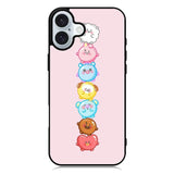 Kawaii Cute BT21 iPhone 16 Plus Case QC9294