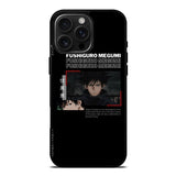Fushiguro Megumi Jujutsu Kaisen iPhone 16 Pro Max Case OV9139