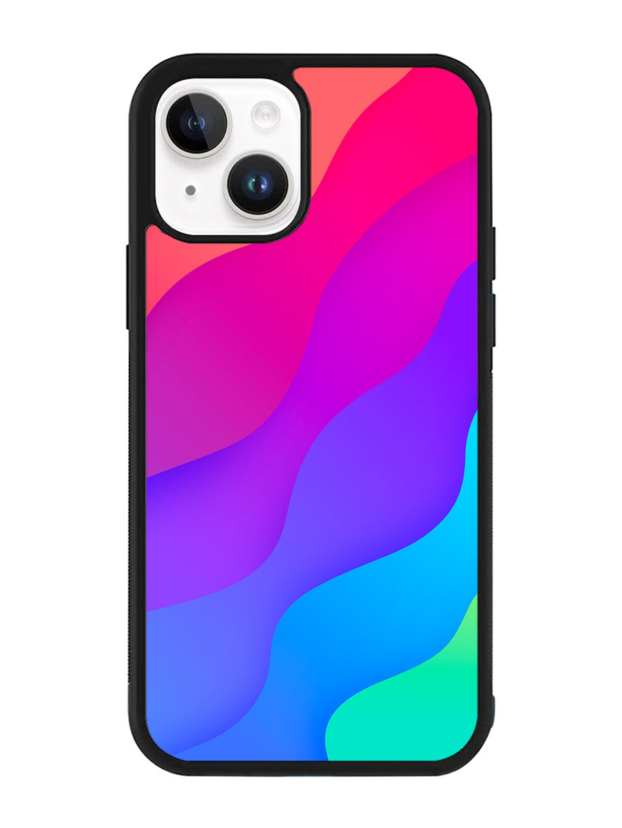 Rainbow Wave iPhone 14 Case QC8574