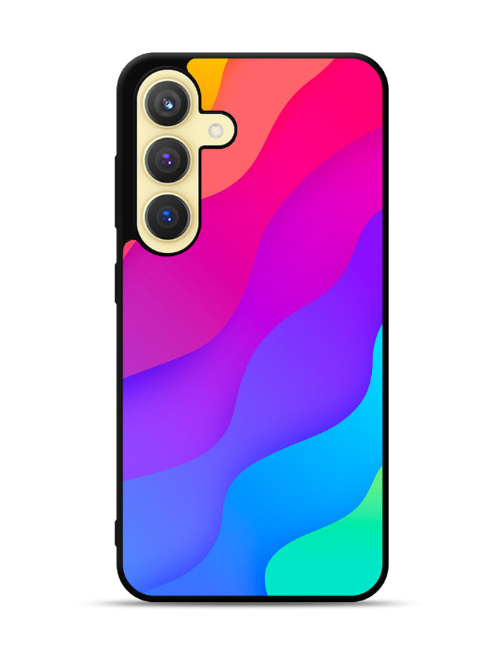 Rainbow Wave Samsung Galaxy S25 5G Case OV8574
