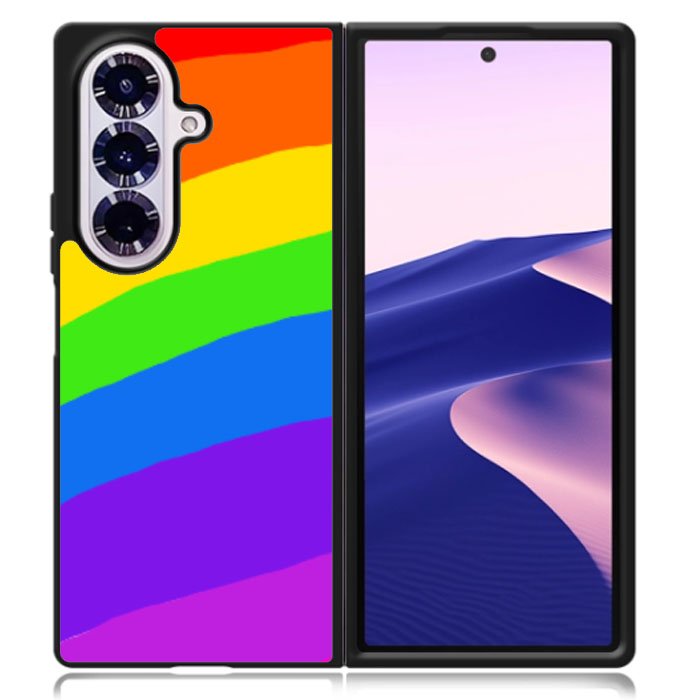Rainbow Round Samsung Galaxy Z Fold 7 Case OV8575