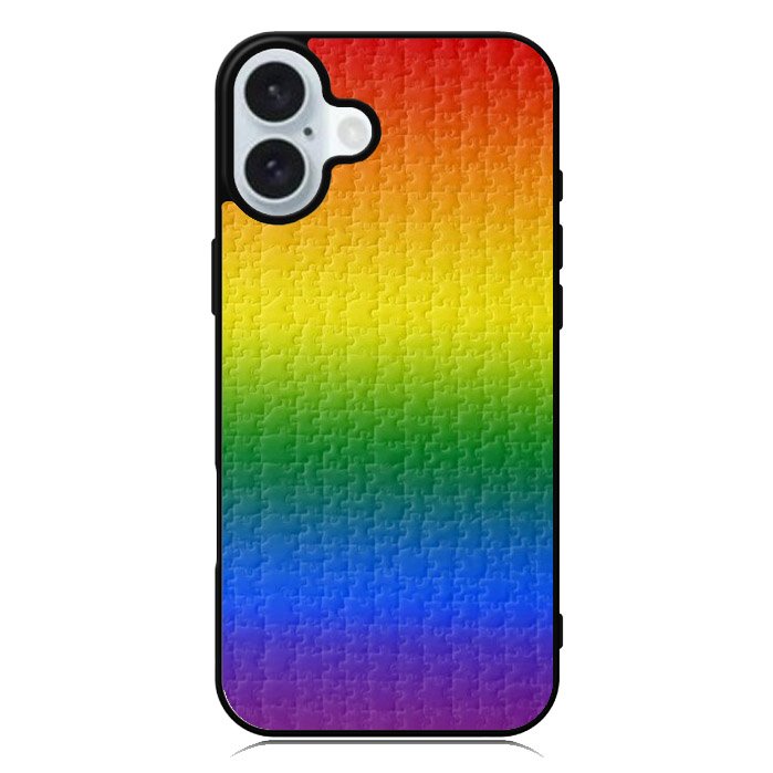 Puzzle Rainbow iPhone 16 Case QC8577