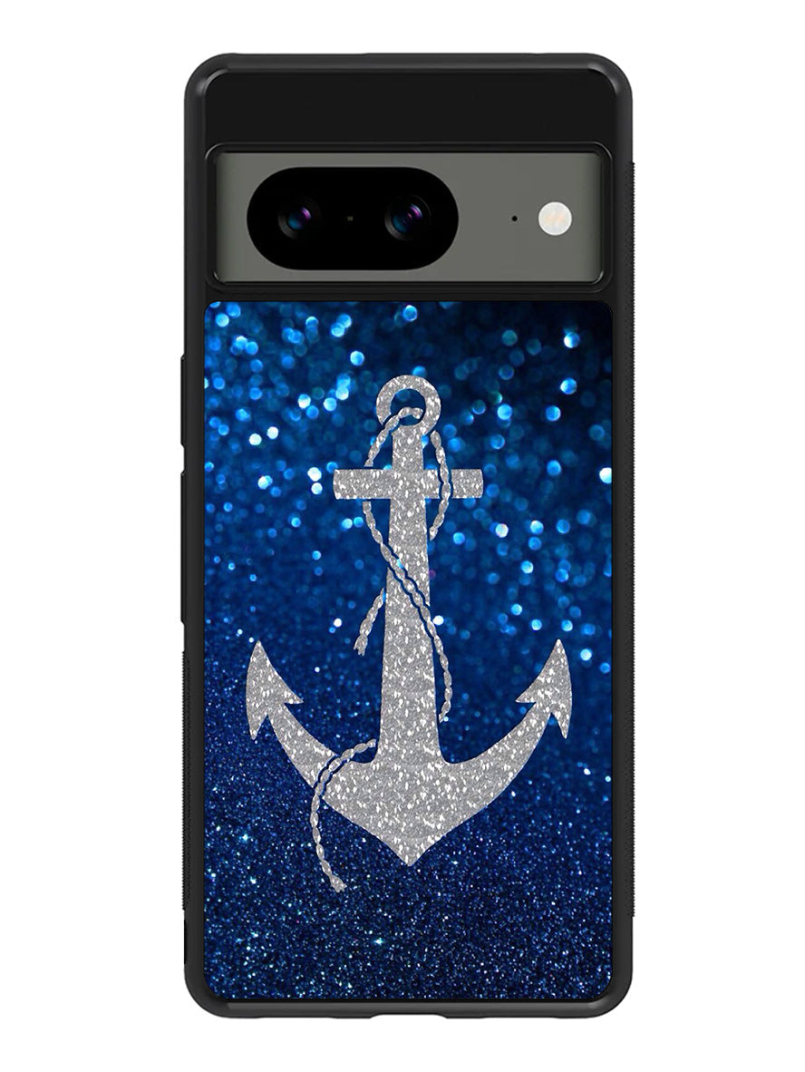 Blue Glitters Anchor Google Pixel 8A Case QC4188