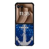 Blue Glitters Anchor Motorola Moto RAZR Plus 2025 Case OV4188