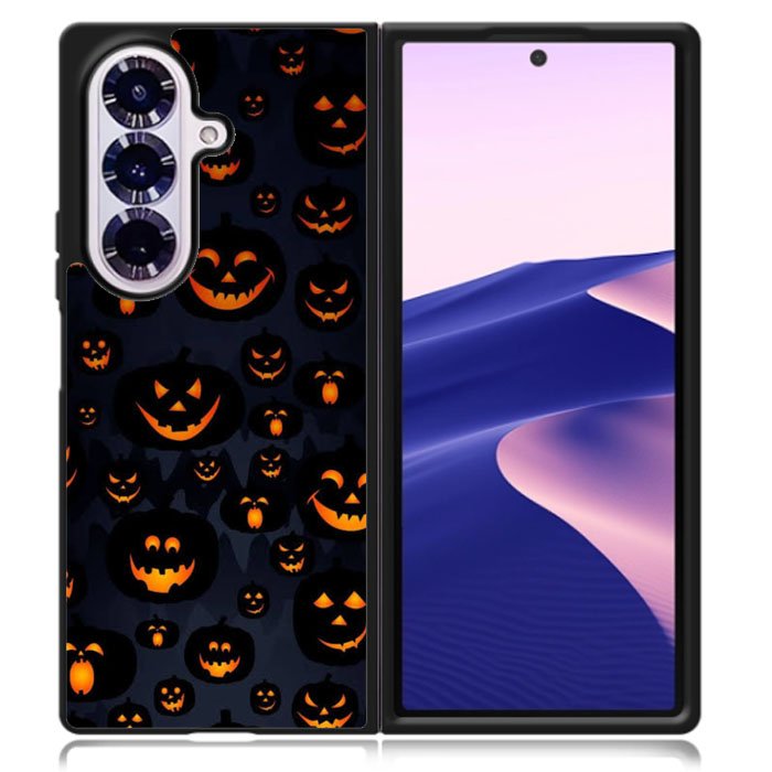 Scary Halloween Pumpkin Masks Samsung Galaxy Z Fold 7 Case OV2654
