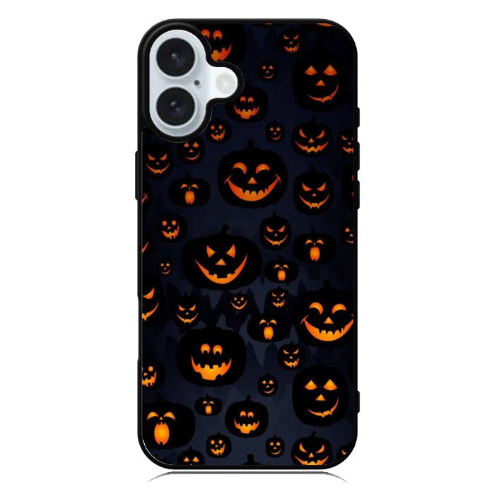 Scary Halloween Pumpkin Masks iPhone 16 Plus Case QC2654