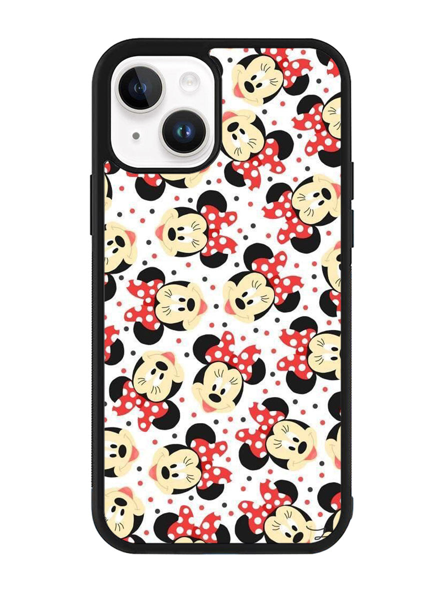 Disney Minnie Mouse Face Cute iPhone 14 Plus Case QC4705