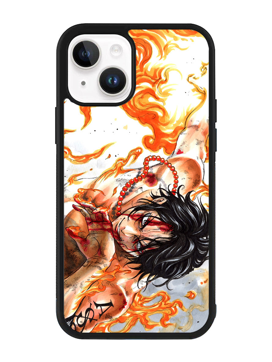 One Piece Fire iPhone 14 Plus Case QC2985