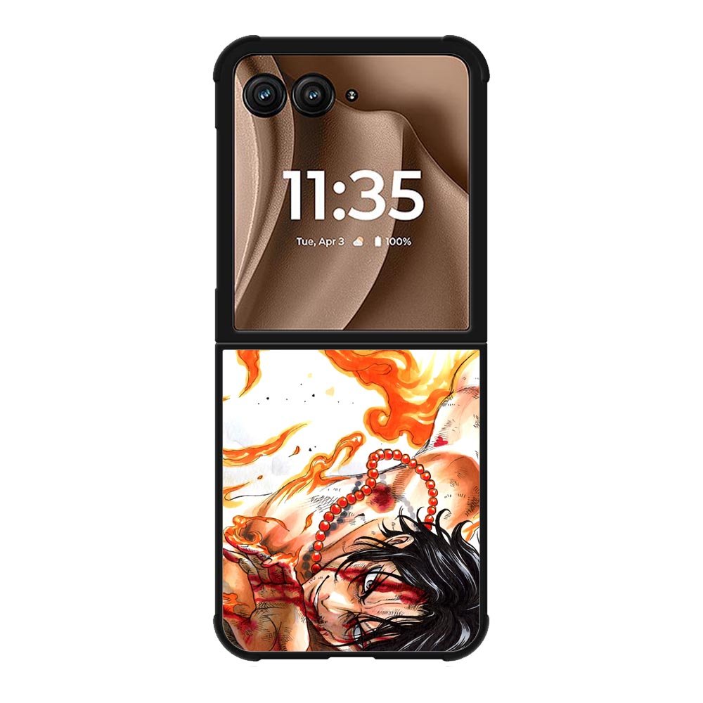 One Piece Fire Motorola Moto RAZR Plus 2025 Case OV2985