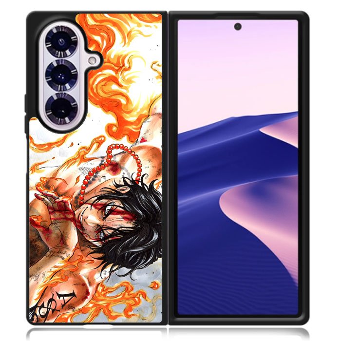 One Piece Fire Samsung Galaxy Z Fold 7 Case OV2985