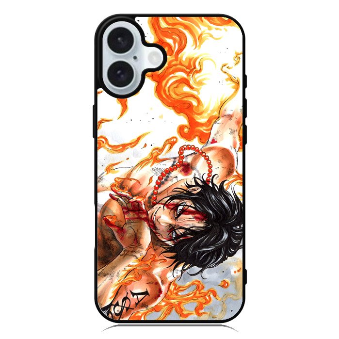 One Piece Fire iPhone 16 Case QC2985