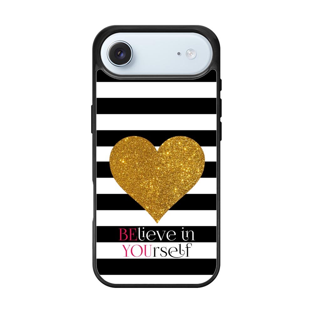 Stripes gold heart iPhone Air Case OV2313