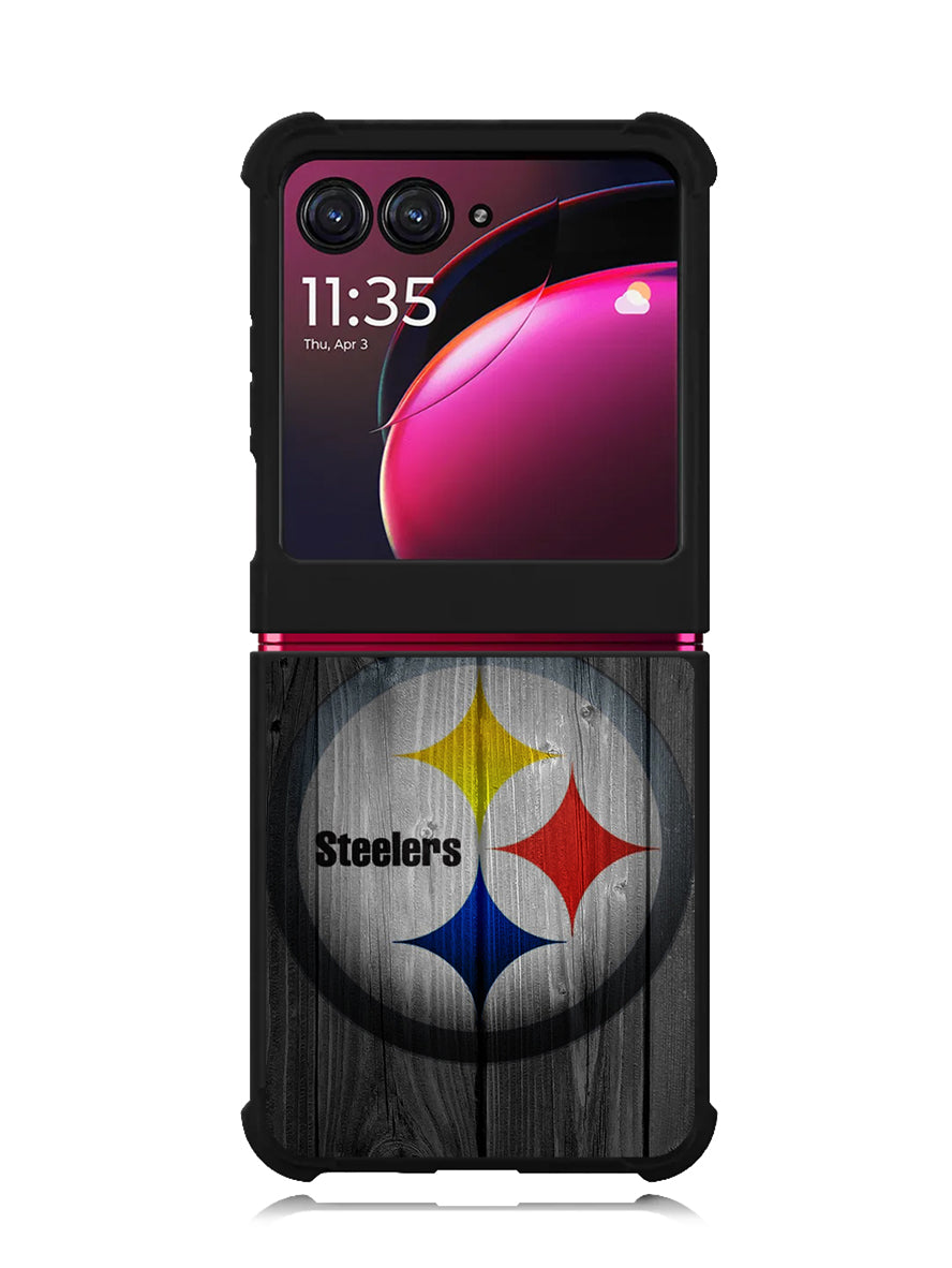 Pittsburgh Steelers Wood Motorola Moto Razr Plus 2023 , Moto Razr+ 2023 Case OV2863