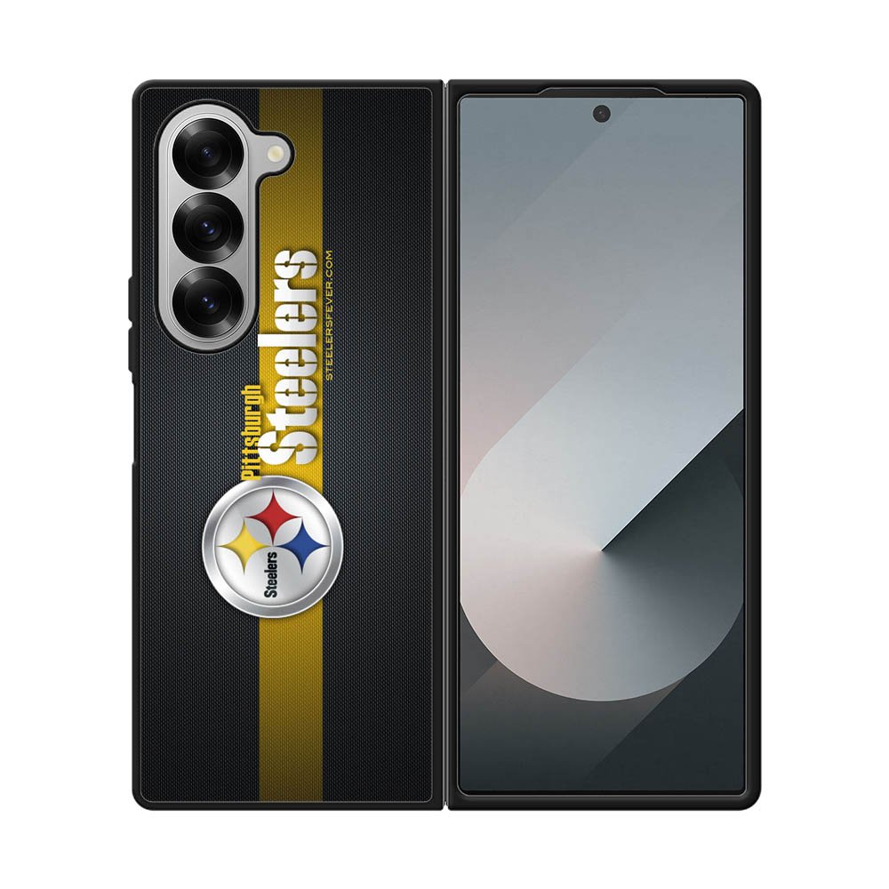 Pittsburgh Steelers Carbon Metal Samsung Galaxy Z Fold 7 5G Case OV2875