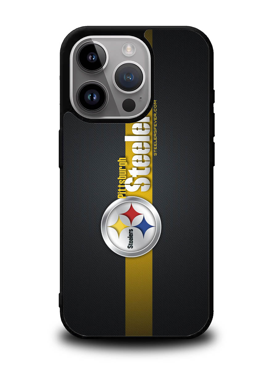 Pittsburgh Steelers Carbon Metal iPhone 16 Pro Max Case OV2875