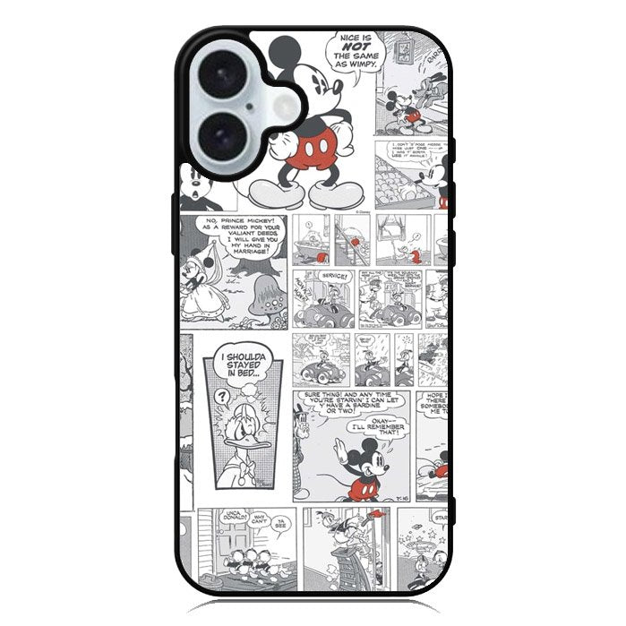 Disney Mickey Comic Cartoon Childrens iPhone 16 Case QC4715