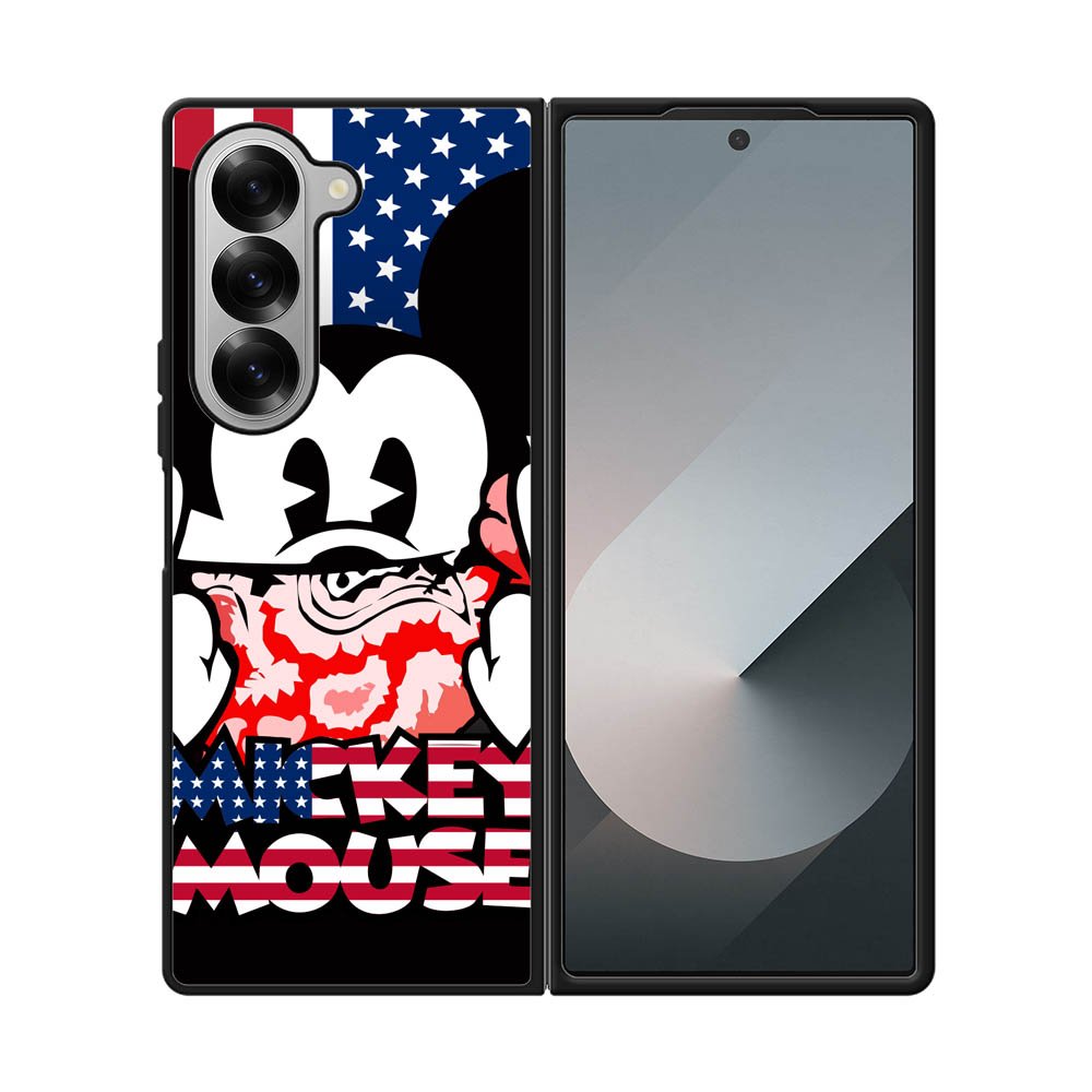Mickey Mouse America Flag Samsung Galaxy Z Fold 7 5G Case QC3267