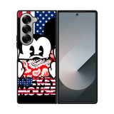 Mickey Mouse America Flag Samsung Galaxy Z Fold 7 5G Case QC3267