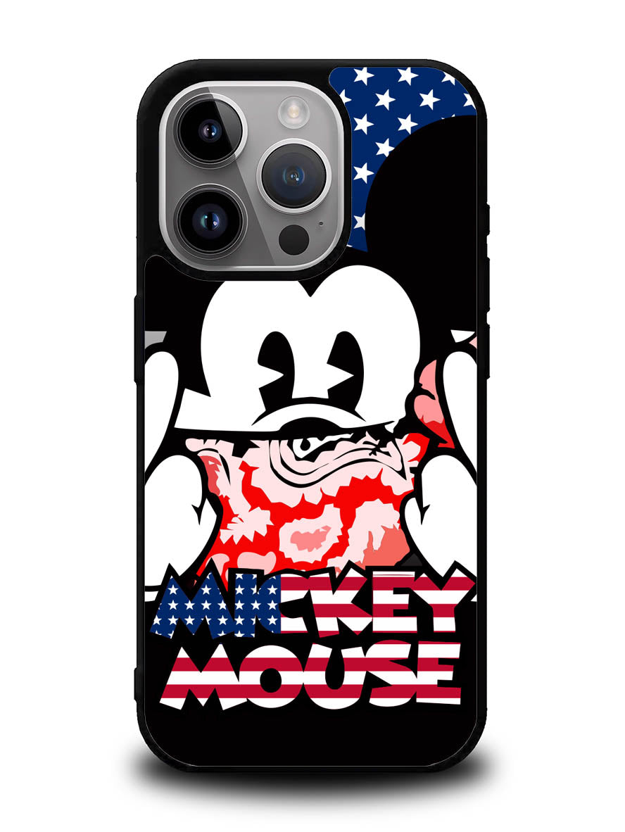 Mickey Mouse America Flag iPhone 16 Pro Max Case QC3267