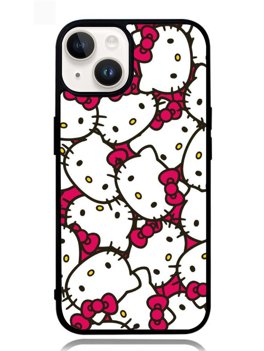 Hello Kitty Face Pattern iPhone 14 Case OV5206