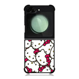 Hello Kitty Face Pattern Samsung Galaxy Z Flip 6 Case