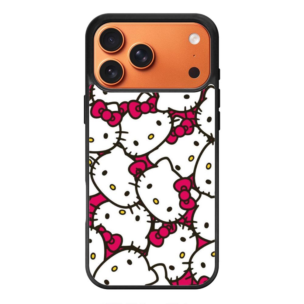 Hello Kitty Face Pattern iPhone 17 Pro Case
