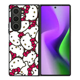 Hello Kitty Face Pattern Samsung Galaxy Z Fold 6 Case