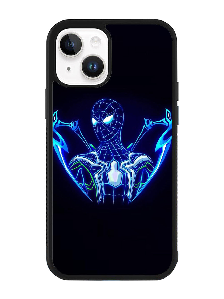 Spiderman Neon Blue iPhone 14 Case QC2480