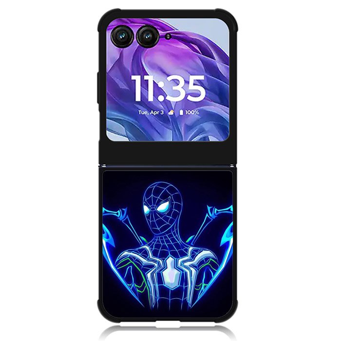 Spiderman Neon Blue Motorola Moto Razr Plus 2024 , Moto Razr+ 2024 Case OV2480