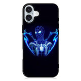 Spiderman Neon Blue iPhone 16 Case QC2480