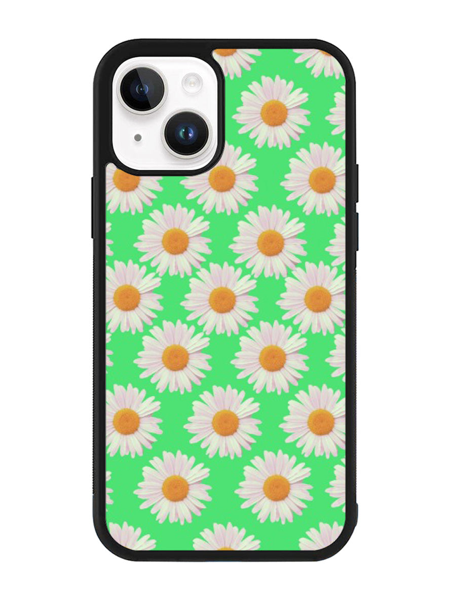 Flowers Pattern Green iPhone 14 Case QC4924