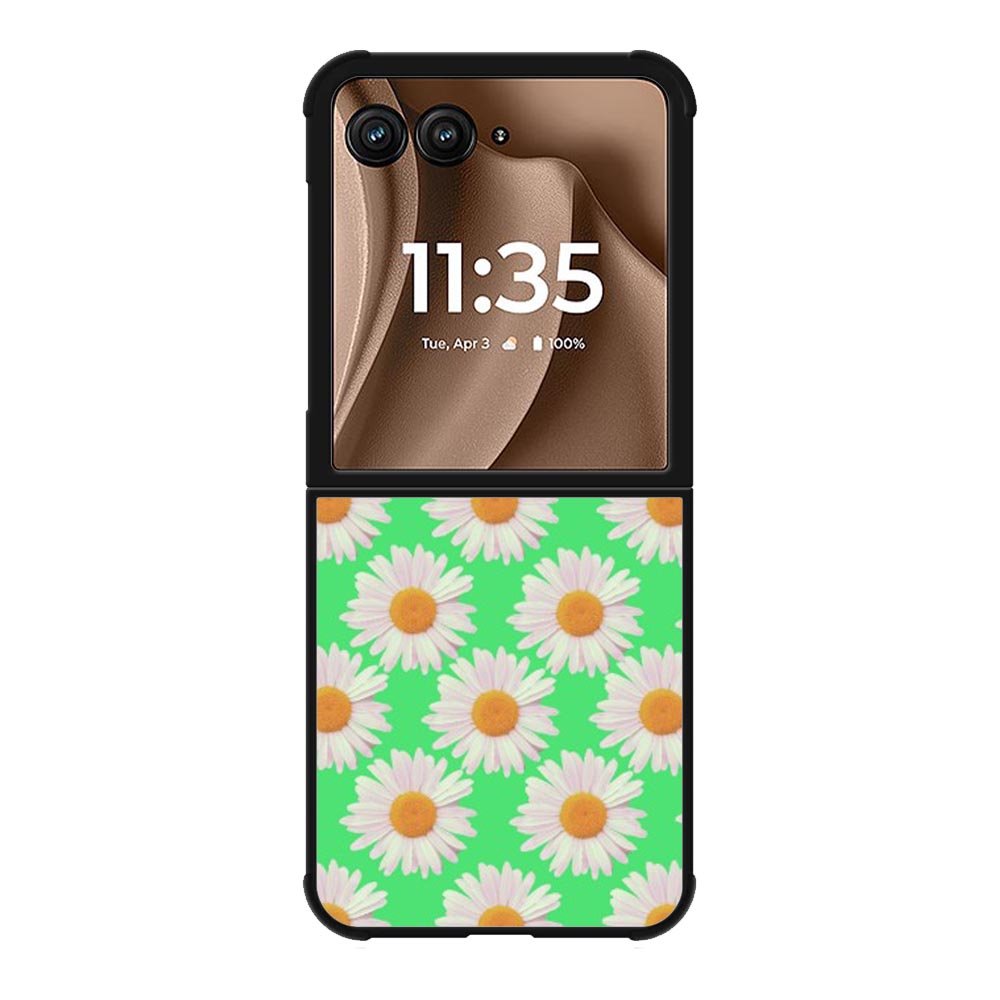 Flowers Pattern Green Motorola Moto RAZR Plus 2025 Case OV4924