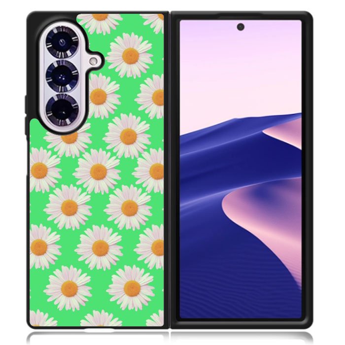Flowers Pattern Green Samsung Galaxy Z Fold 7 Case OV4924