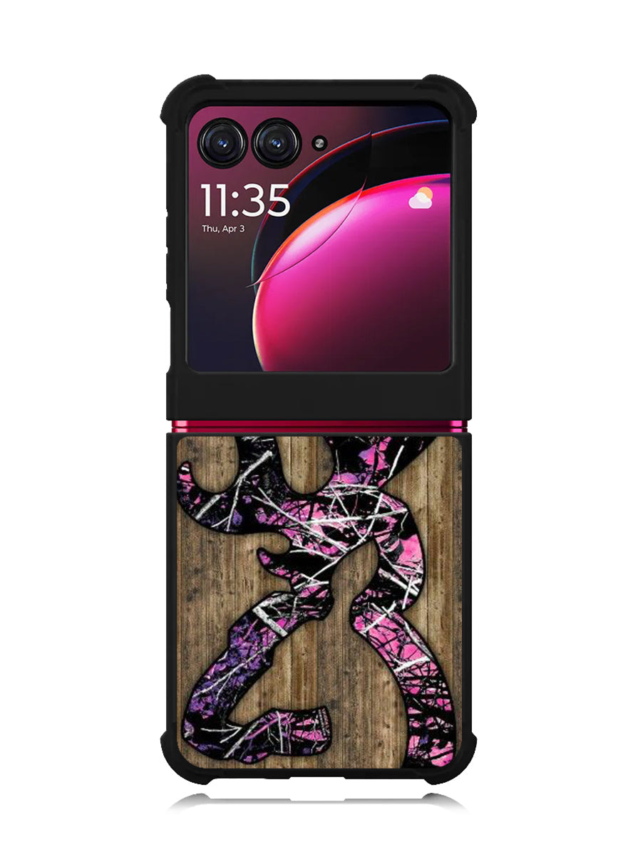 Deer Camo Wood Motorola Moto Razr Plus 2023 , Moto Razr+ 2023 Case OV4639
