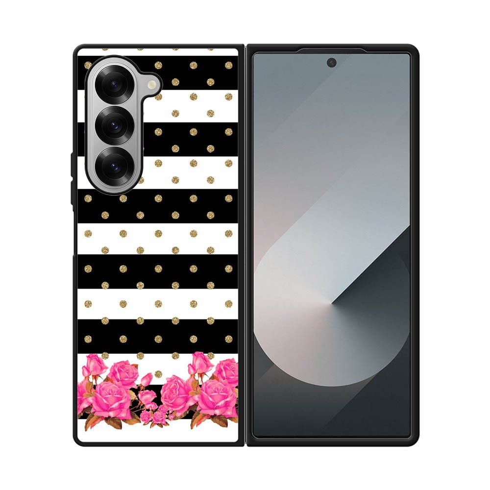Flower Stripes Polka Samsung Galaxy Z Fold 7 5G Case QC1790