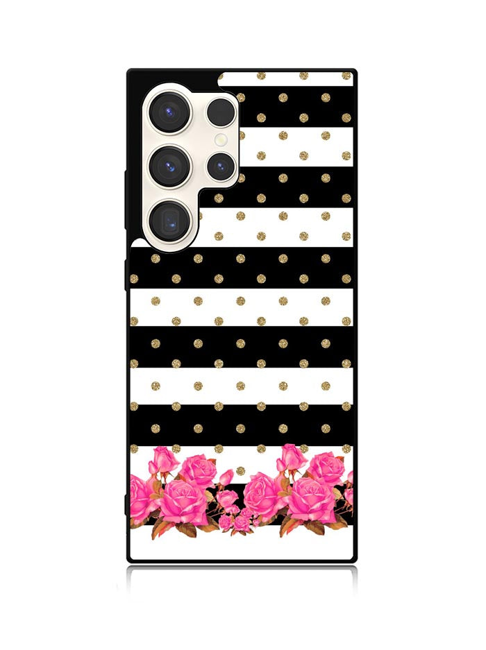 Flower Stripes Polka Samsung Galaxy S25 Ultra 5G Case QC1790