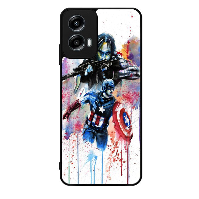Captain America Watercolor Motorola Moto G Play 2024 Case OV1797