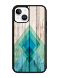 Simple Aztec on Wood iPhone 14 Plus Case QC1806