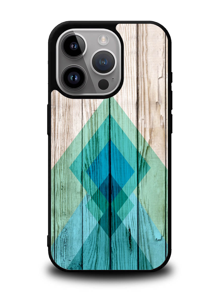 Simple Aztec on Wood iPhone 16 Pro Max Case QC1806