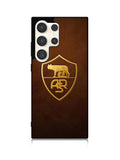 AS Roma Leather Logo Soccer Samsung Galaxy S23 Ultra 5G Case QC1821
