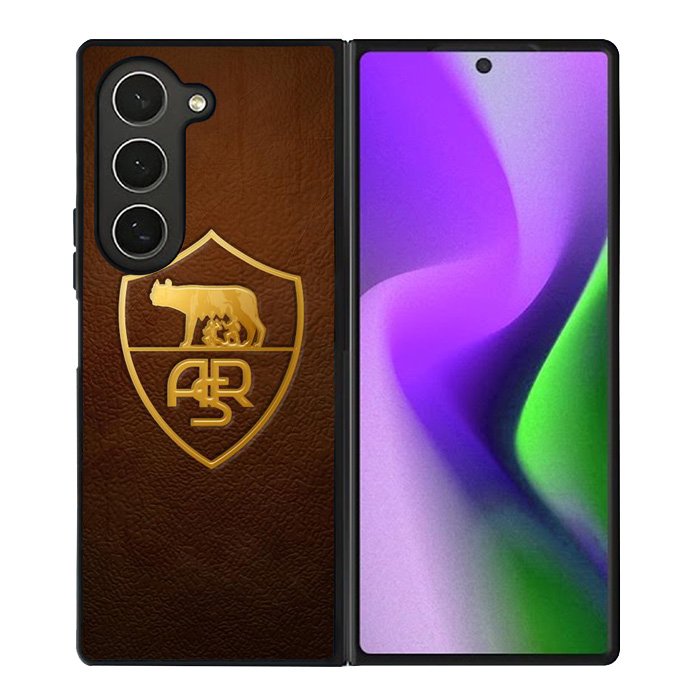 AS Roma Leather Logo Soccer Samsung Galaxy Z Fold 6 5G 2024 Case OV1821