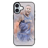 Carmelo Anthony NY7 Blue Basket Ball iPhone 16 Plus Case QC1823