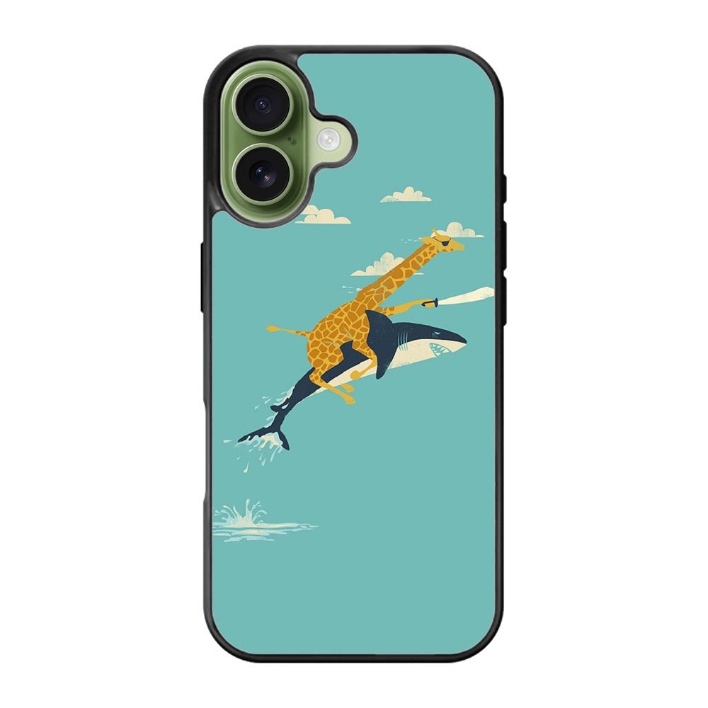 Black Friday offer Giraffe Riding Shark iPhone 17 Case