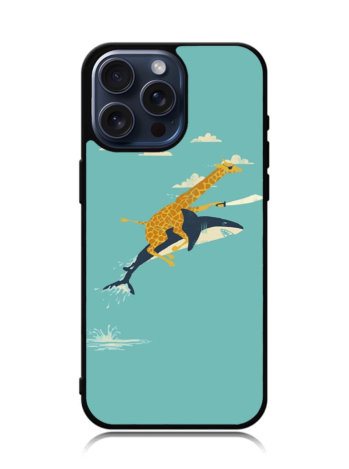 Black Friday offer Giraffe Riding Shark iPhone 15 Pro Max Case